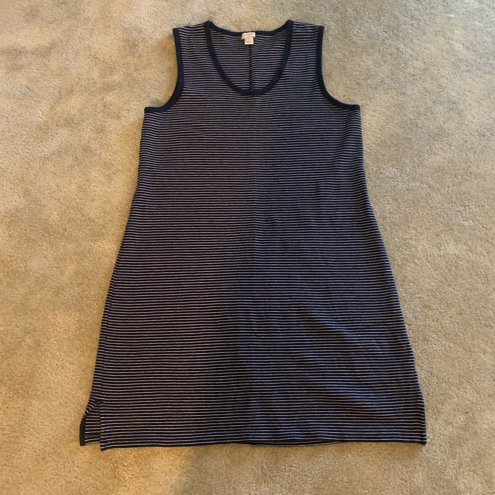{J. Crew} Striped Sleeveless Dress